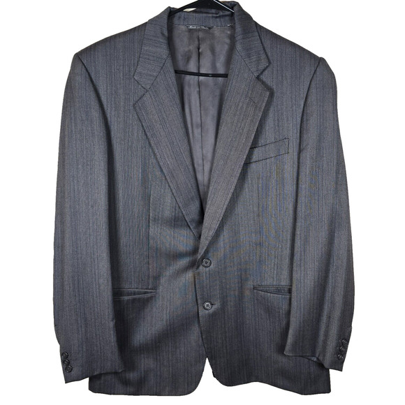 Ermenegildo Zegna Suit Jacket Mens Sports Coat Blazer 44 US Coat Gray Wool 54 IT